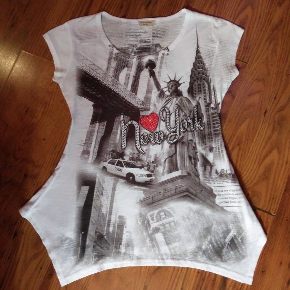 Embellished New York top